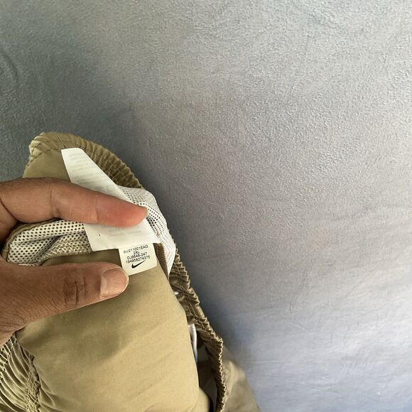 Nike Men’s Canvas Shorts Beige XXL Stretch Michigan State Spartans Swoosh MSU - Picture 6 of 11